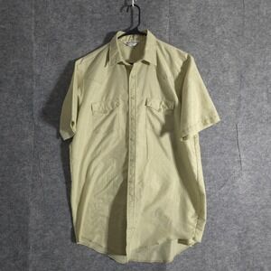 Vintage Dale's Western Shirt Mens Short Sleeve Button Up Cowboy USA‎ Snap Large